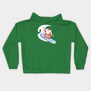 Surfing Santa Kids Hoodie